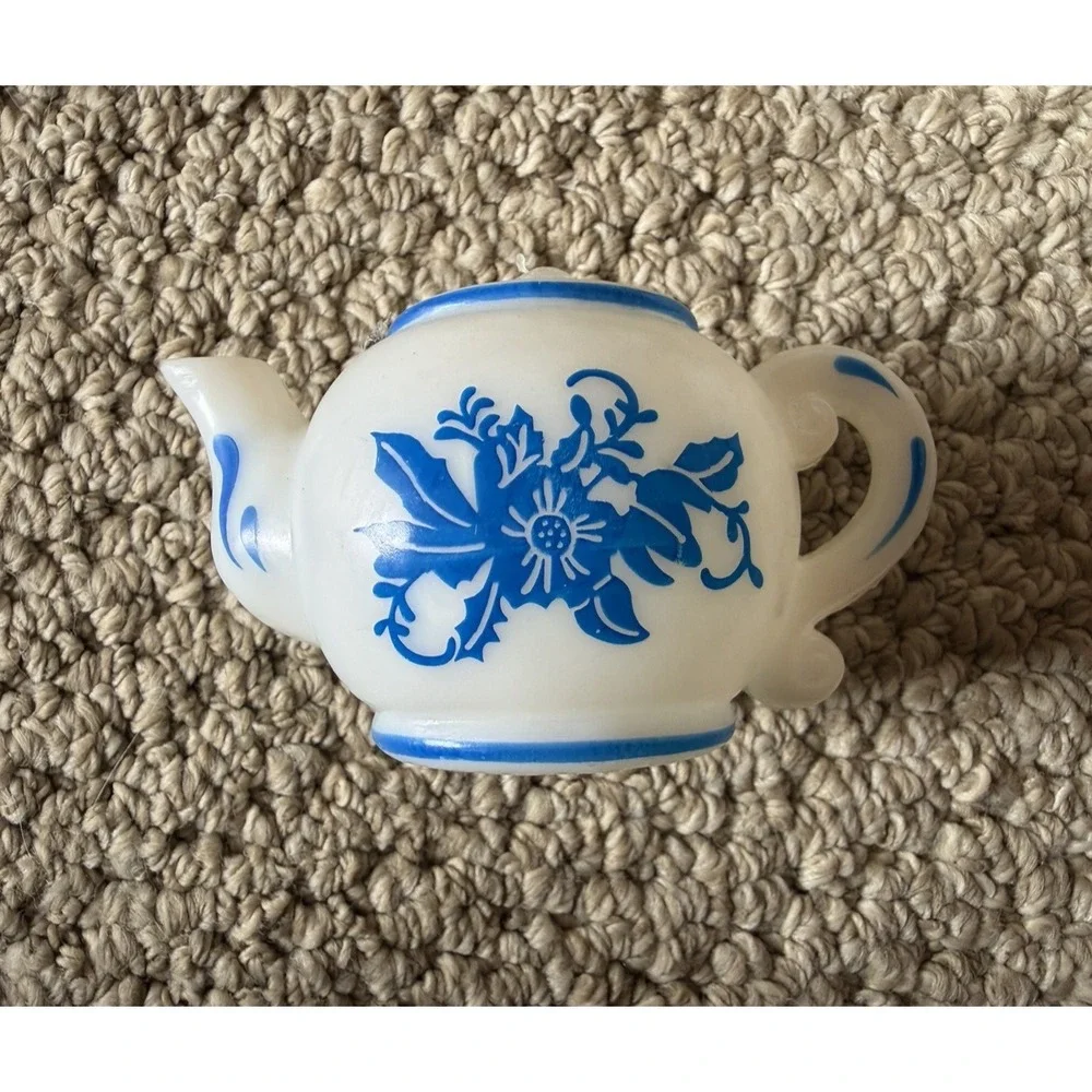 Vintage Blue White Teapot String Light Covers Set of 10 Patio Party Lights